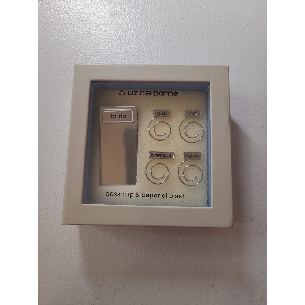 Liz Claiborne Paper Clip Set New